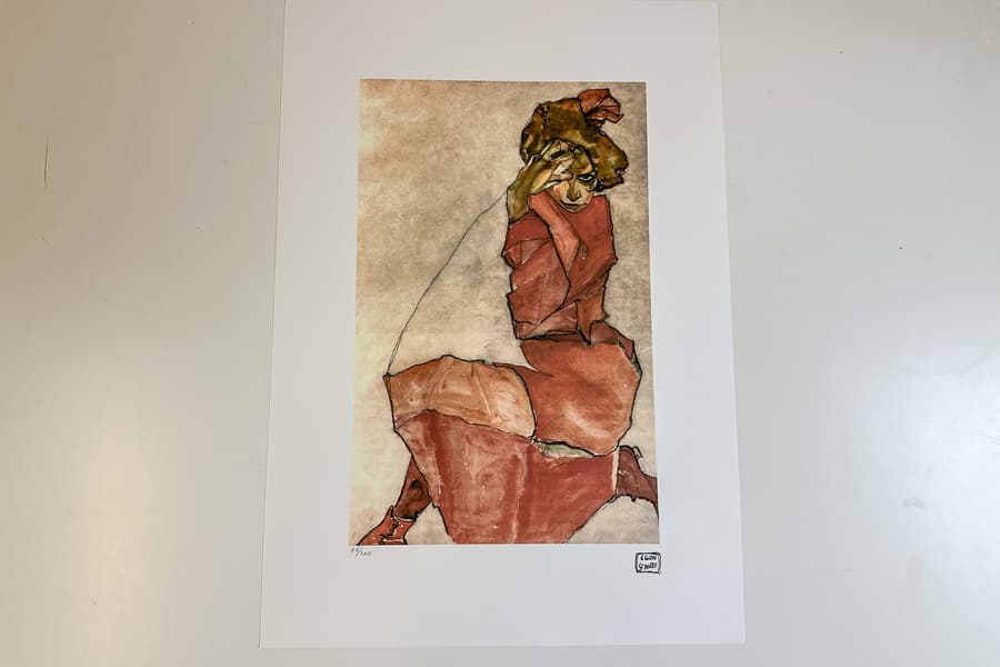 Lithografie nach Egon Schiele, limitiert